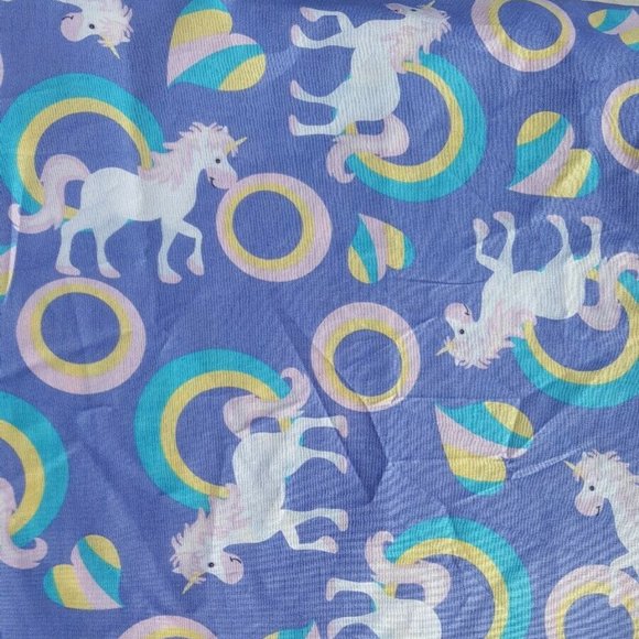 Purple Unicorn Rainbow Pony Fabric Rare 1/2 YD - Picture 2 of 3